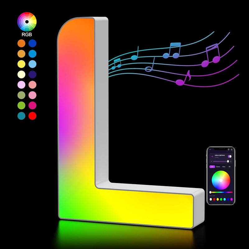 OJQ Light Up Letters LED Letter - Marquee Letters Music Sync Color Change Colorful - Christmas Birthday Gifts for Girl Pink Room Decor Wedding Decorations Baby Shower Gifts - Image 1